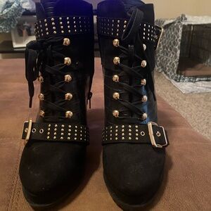 Black Studded Women's Boots